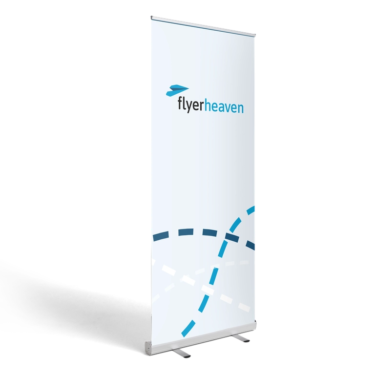 Roll-Up im Standardformat Bedrucktes Roll-Up im Standardformat